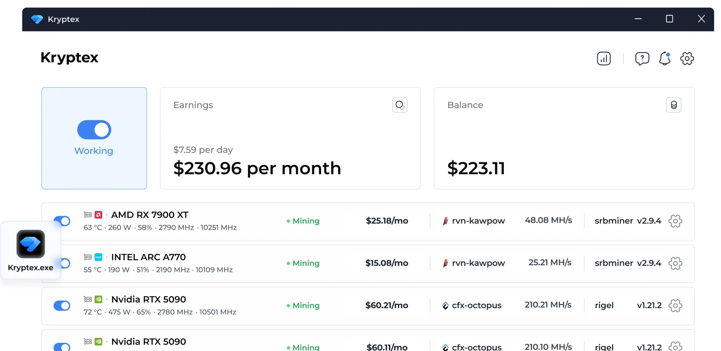 Kryptex application